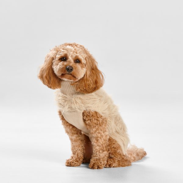 Snooza Wear Fur Knit Jumper in Ecru